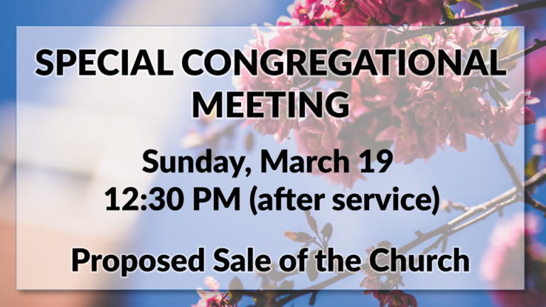 Special Congregational Meeting – Countryside Community Church